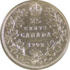 1902 Canada 25-cents ICCS Certified AU50