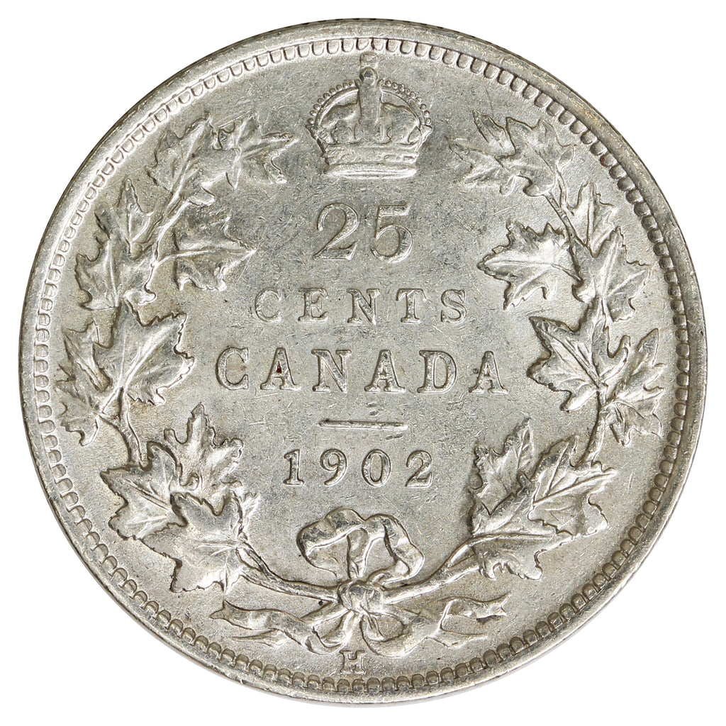 1902H Canada 25-cents EF-AU (EF45) $