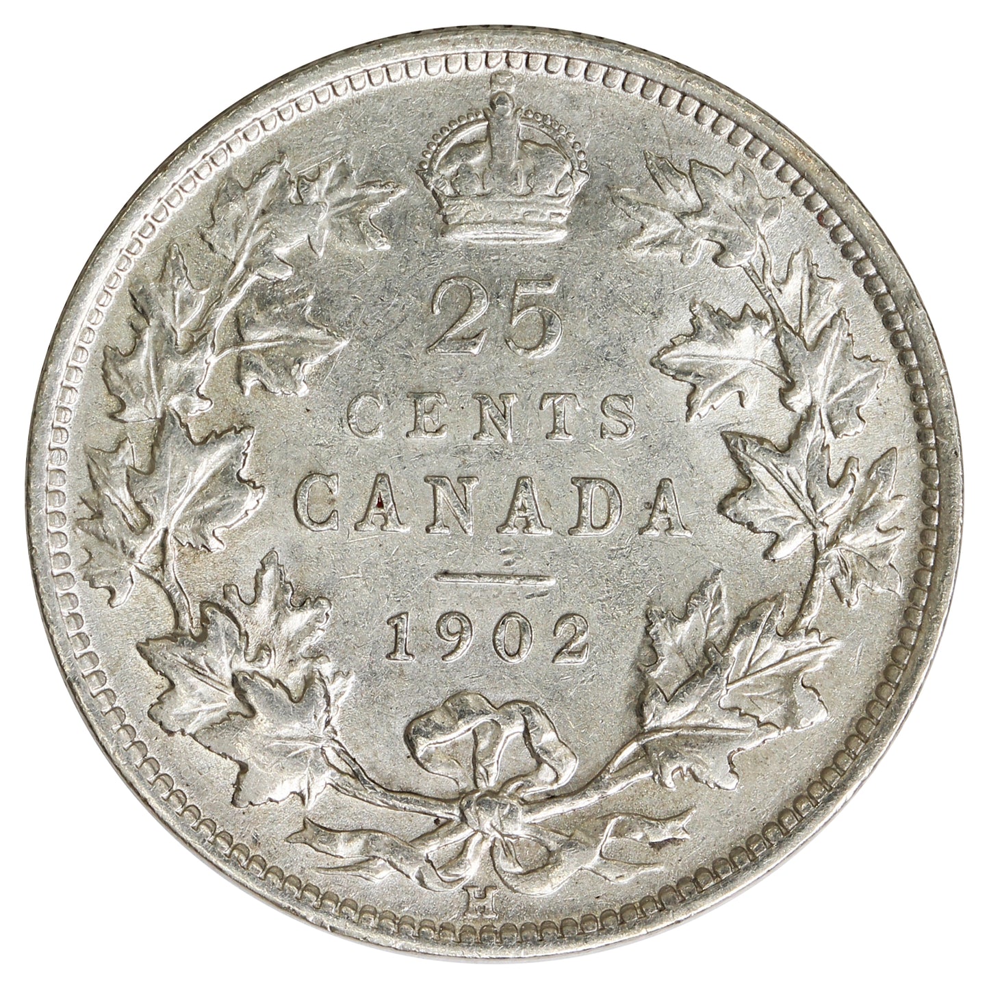 1902H Canada 25-cents EF-AU (EF45) $