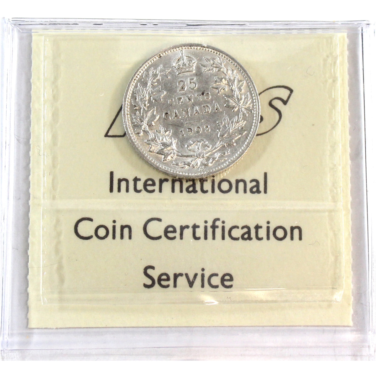 1902H Canada 25-cents ICCS Certified EF45