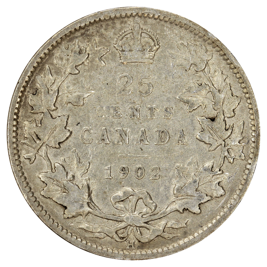 1902H Canada 25-cents Very Good (VG8)
