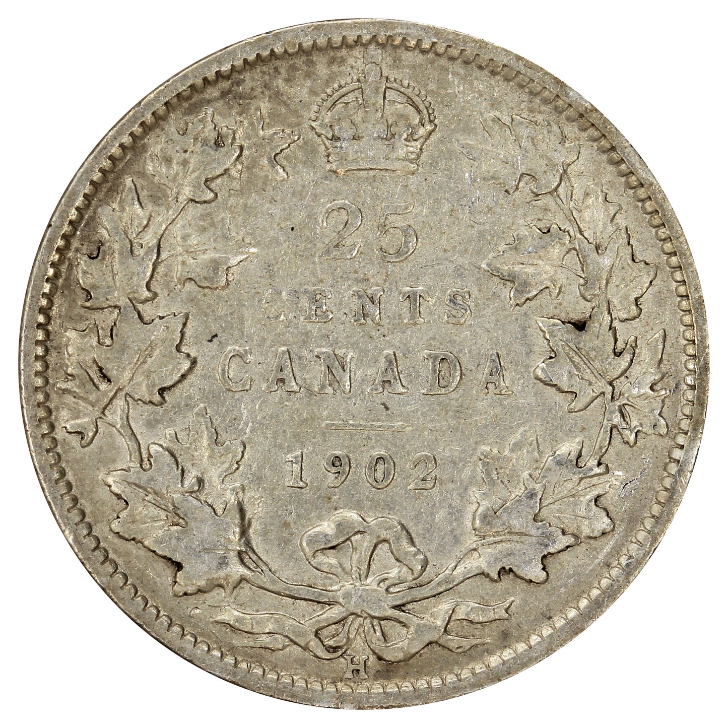 1902H Canada 25-cents Very Good (VG8)