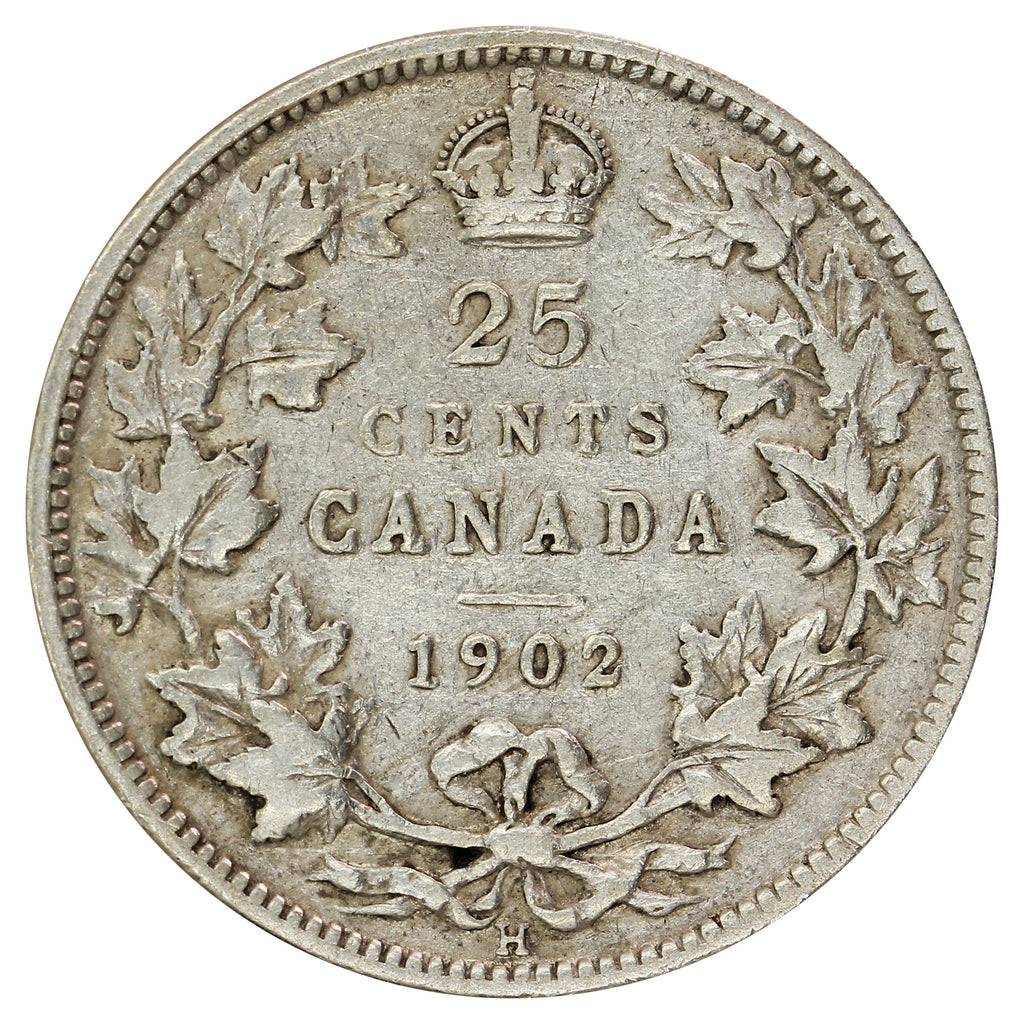 1902H Canada 25-cents VG-F (VG10)