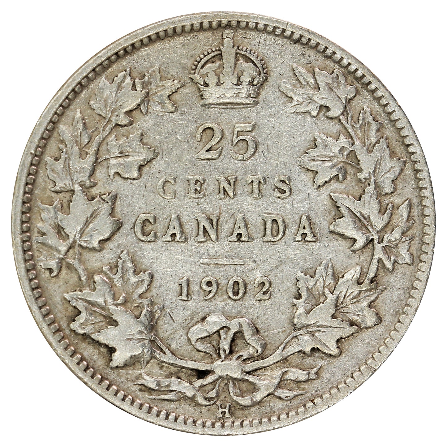 1902H Canada 25-cents VG-F (VG10)