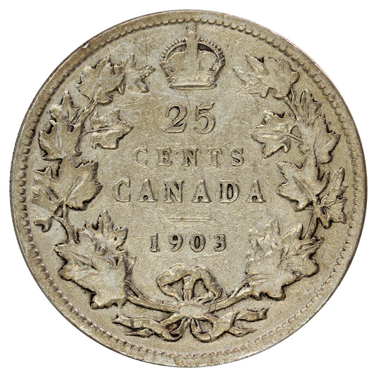 1903 Canada 25-cents Very Good (VG8)