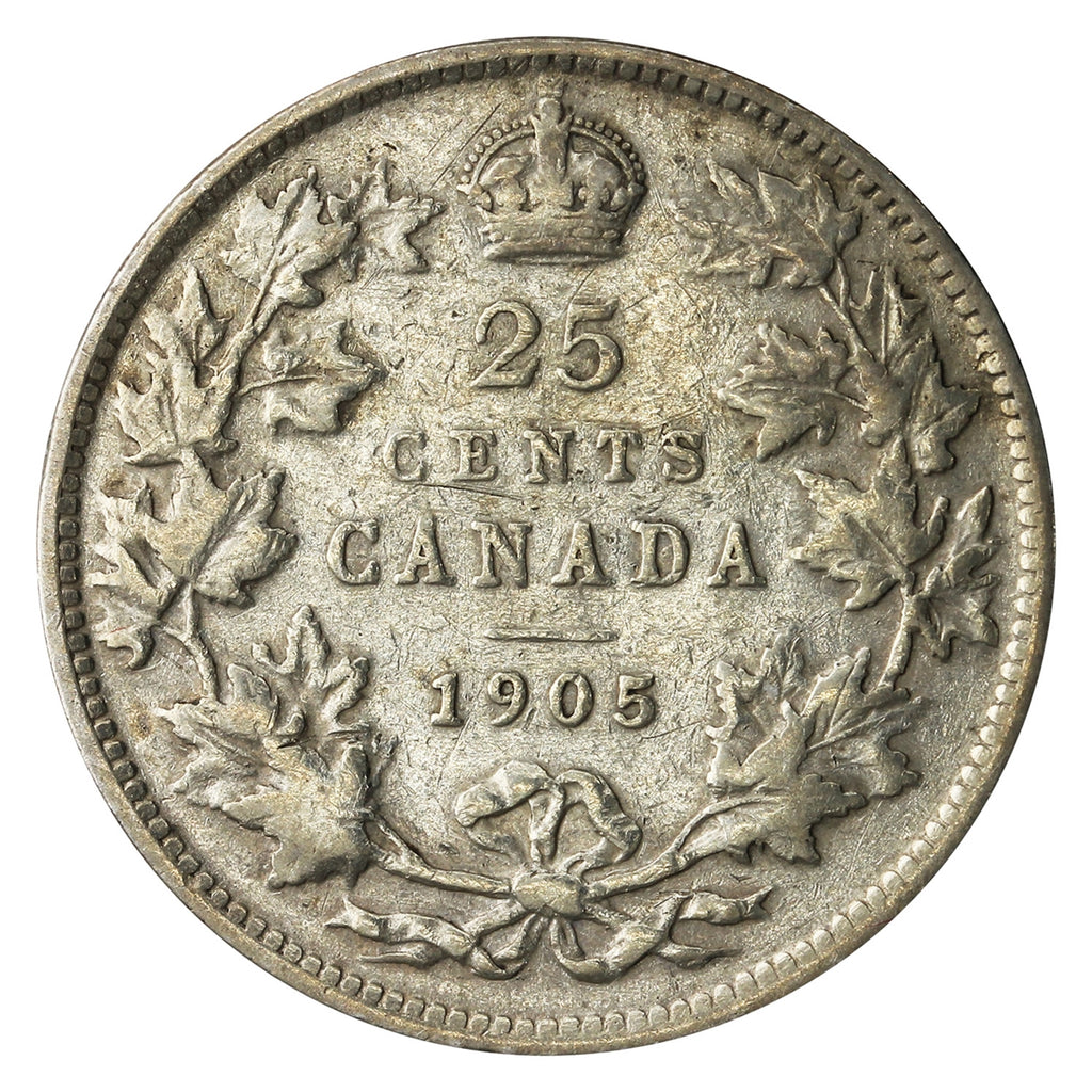 1905 Canada 25-cents Fine (F12)