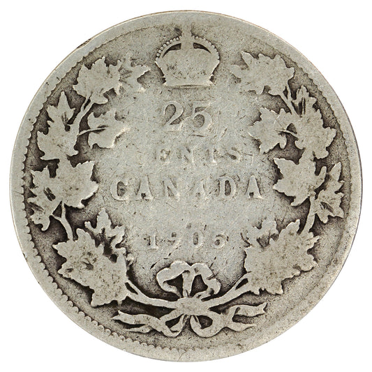1905 Canada 25-cents Good (G4)