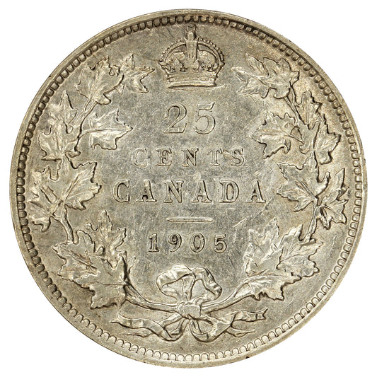 1905 Canada 25-cents VF-EF (VF30) $