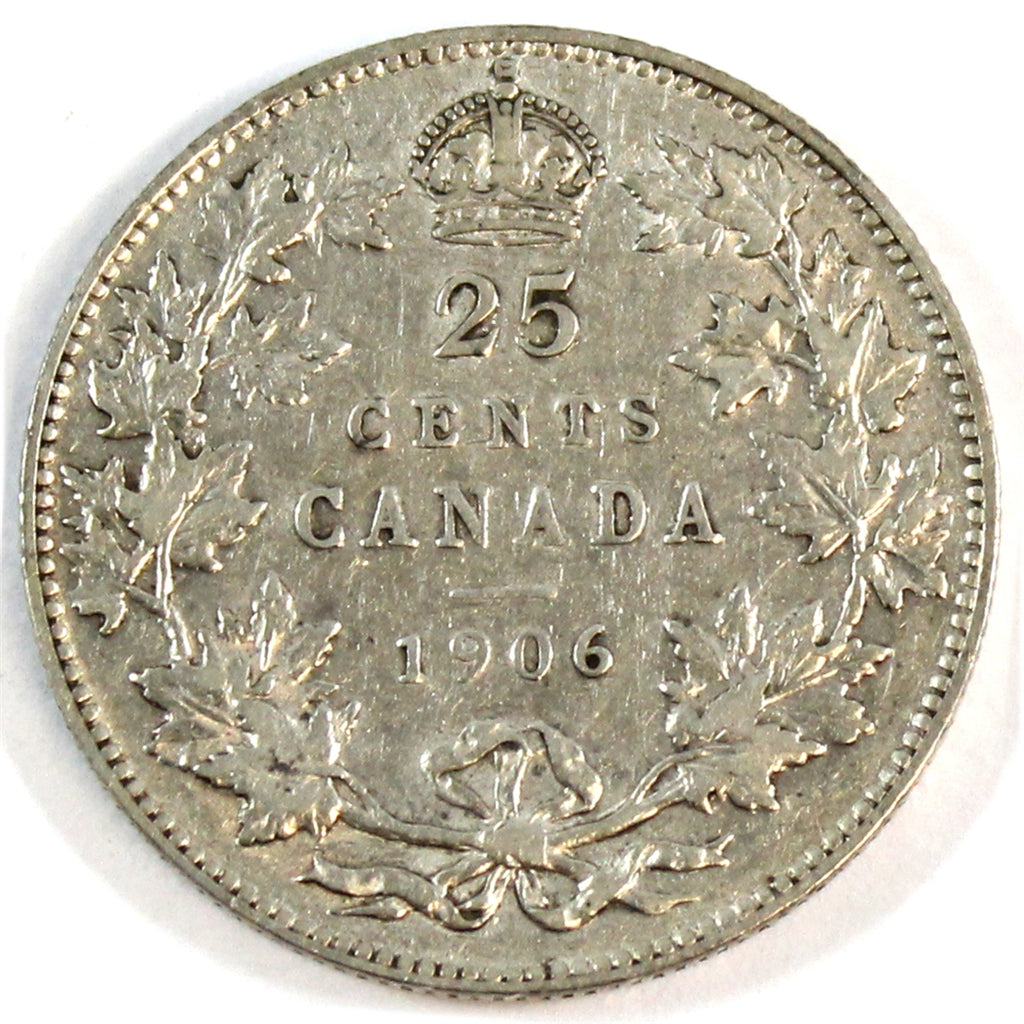 1906 Canada 25-cents VF-EF (VF30) $