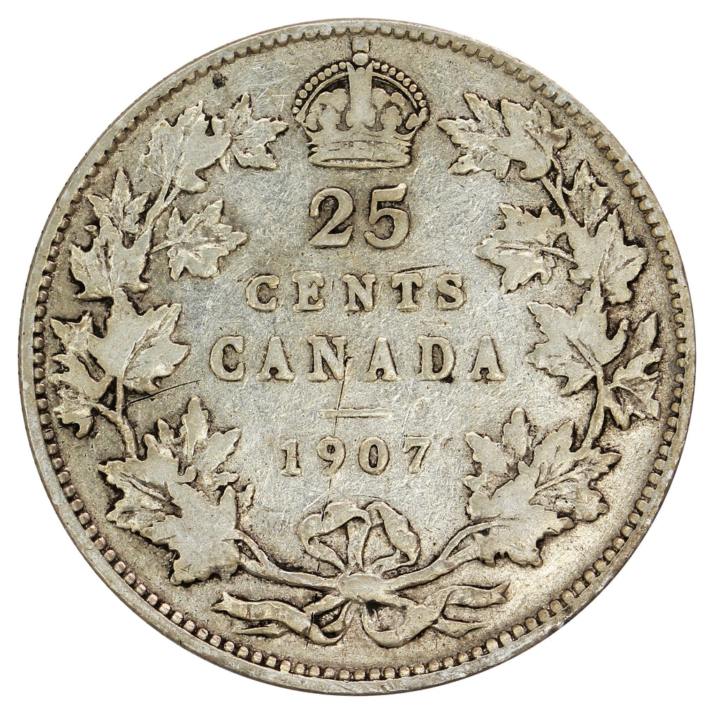 1907 Canada 25-cents G-VG (G6)