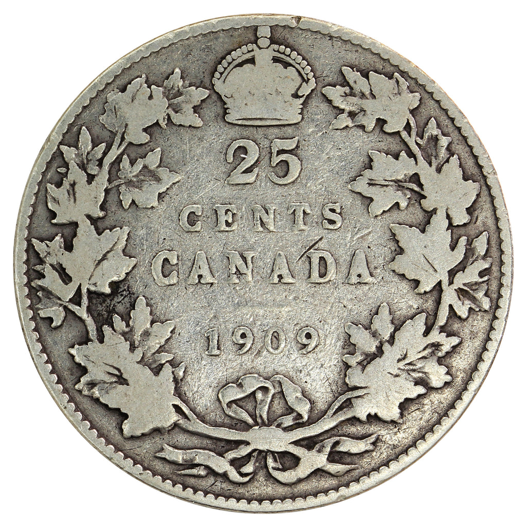 1909 Canada 25-cents G-VG (G6)