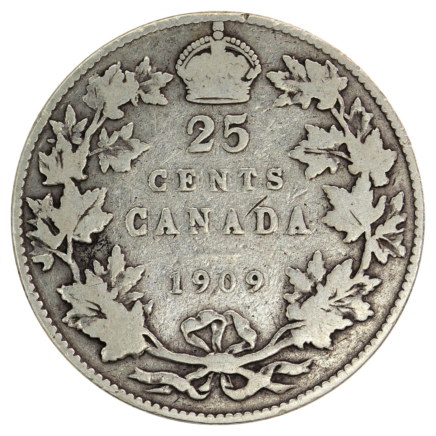 1909 Canada 25-cents G-VG (G6)