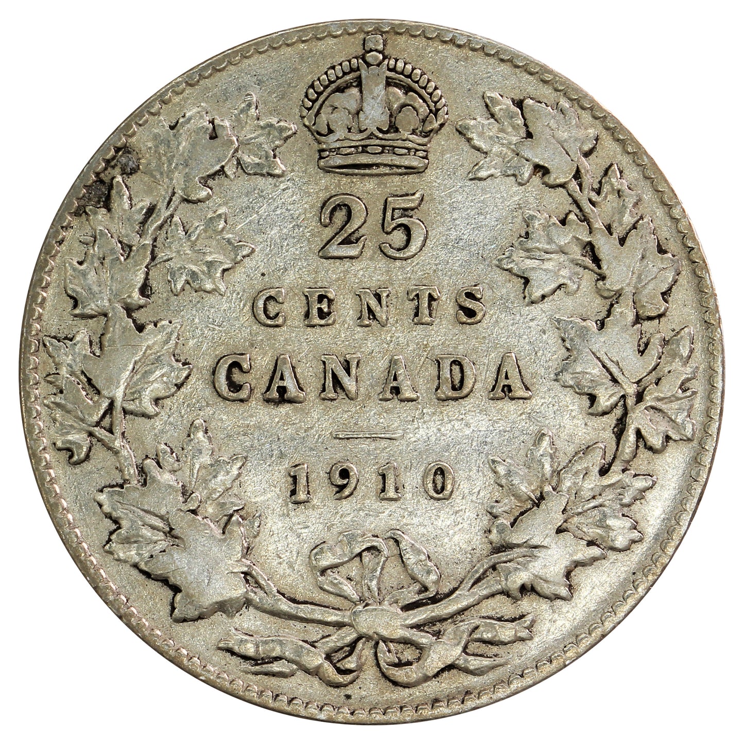 1910 Canada 25-cents Fine (F12)