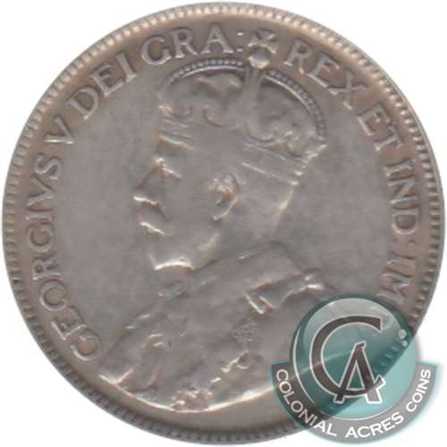1911 Canada 25-cents F-VF (F15)