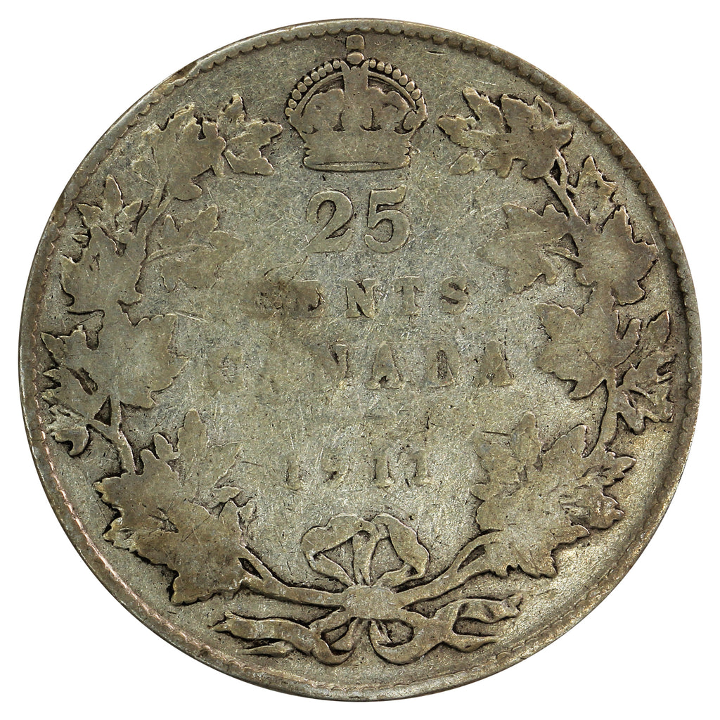 1911 Canada 25-cents Good (G4)