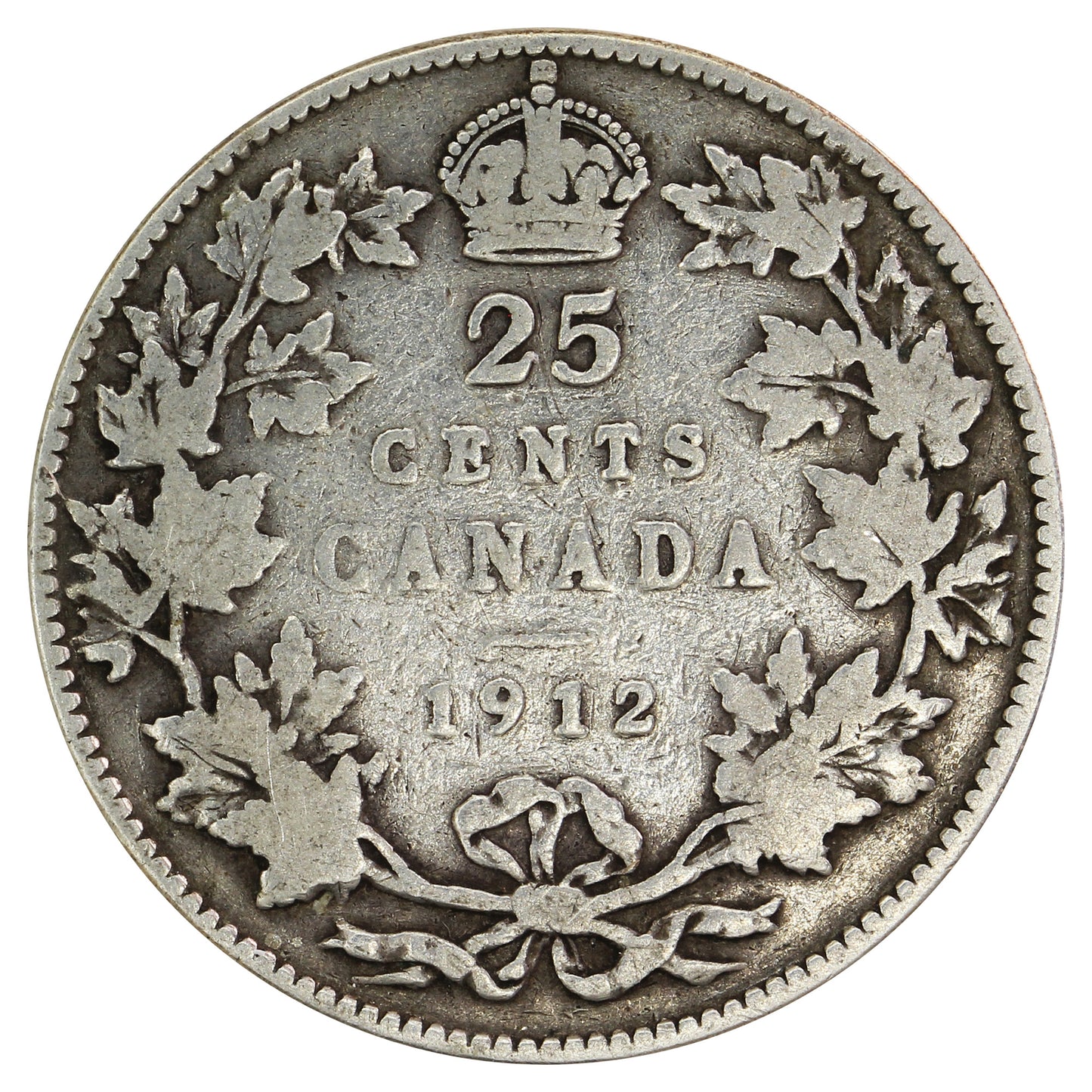 1912 Canada 25-cents G-VG (G6)