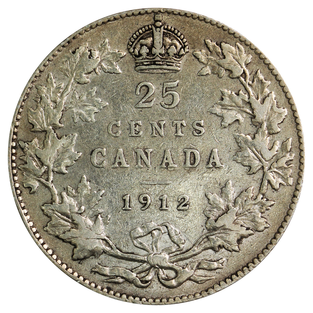 1912 Canada 25-cents Very Fine (VF20)