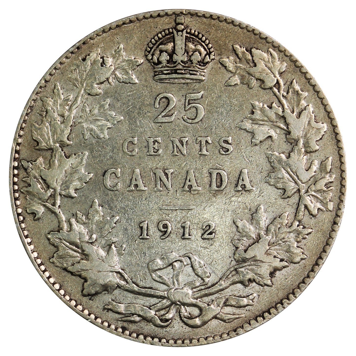 1912 Canada 25-cents Very Fine (VF20)