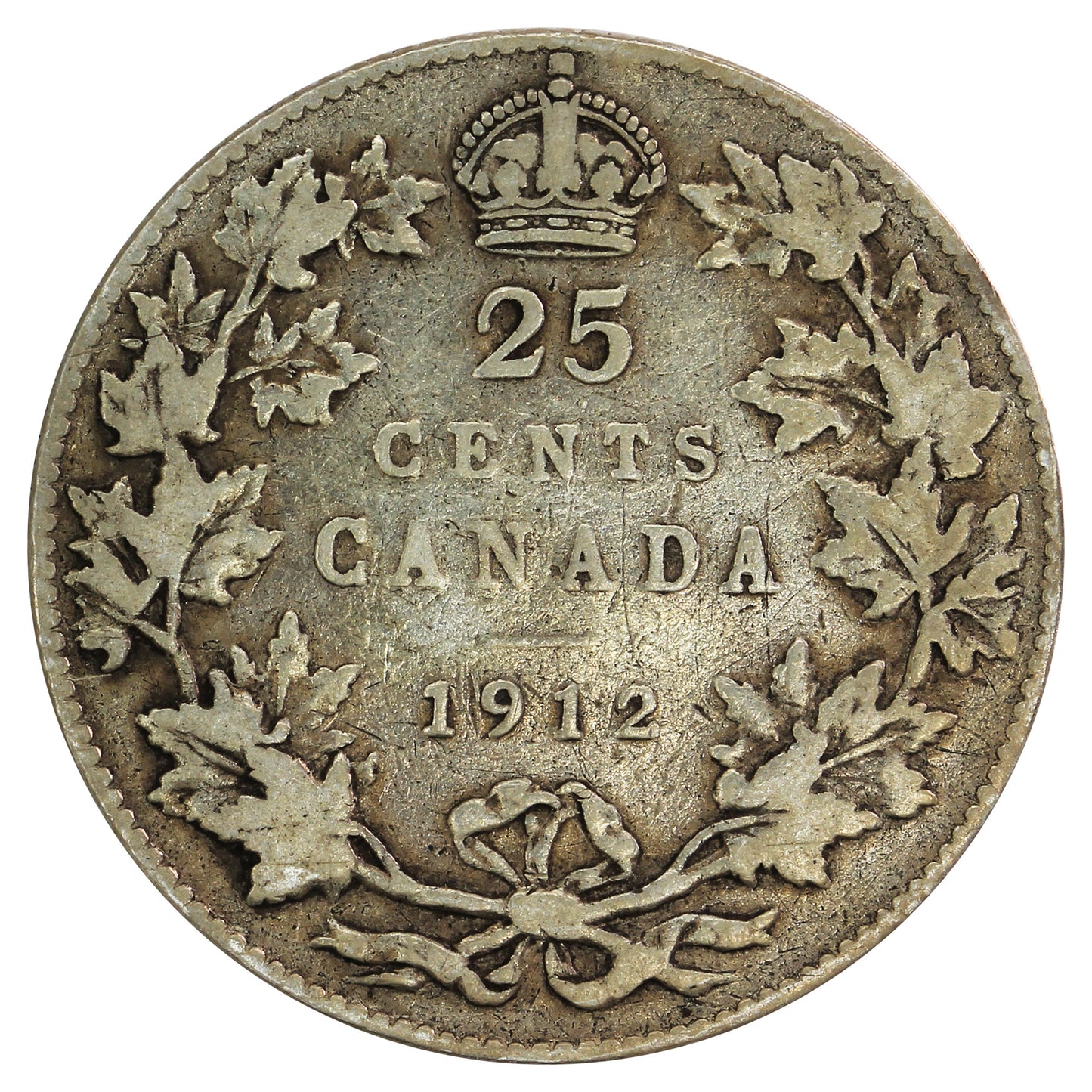 1912 Canada 25-cents Very Good (VG8)
