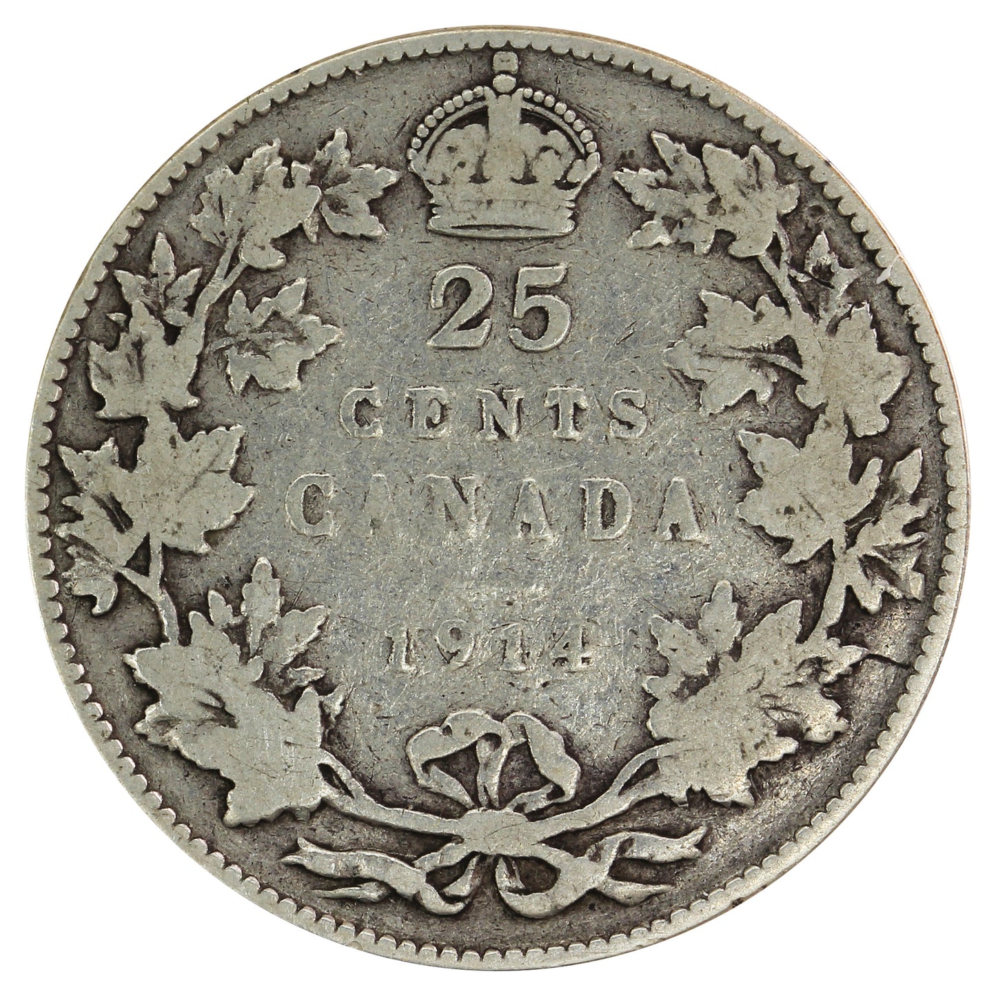 1914 Canada 25-cents G-VG (G6)