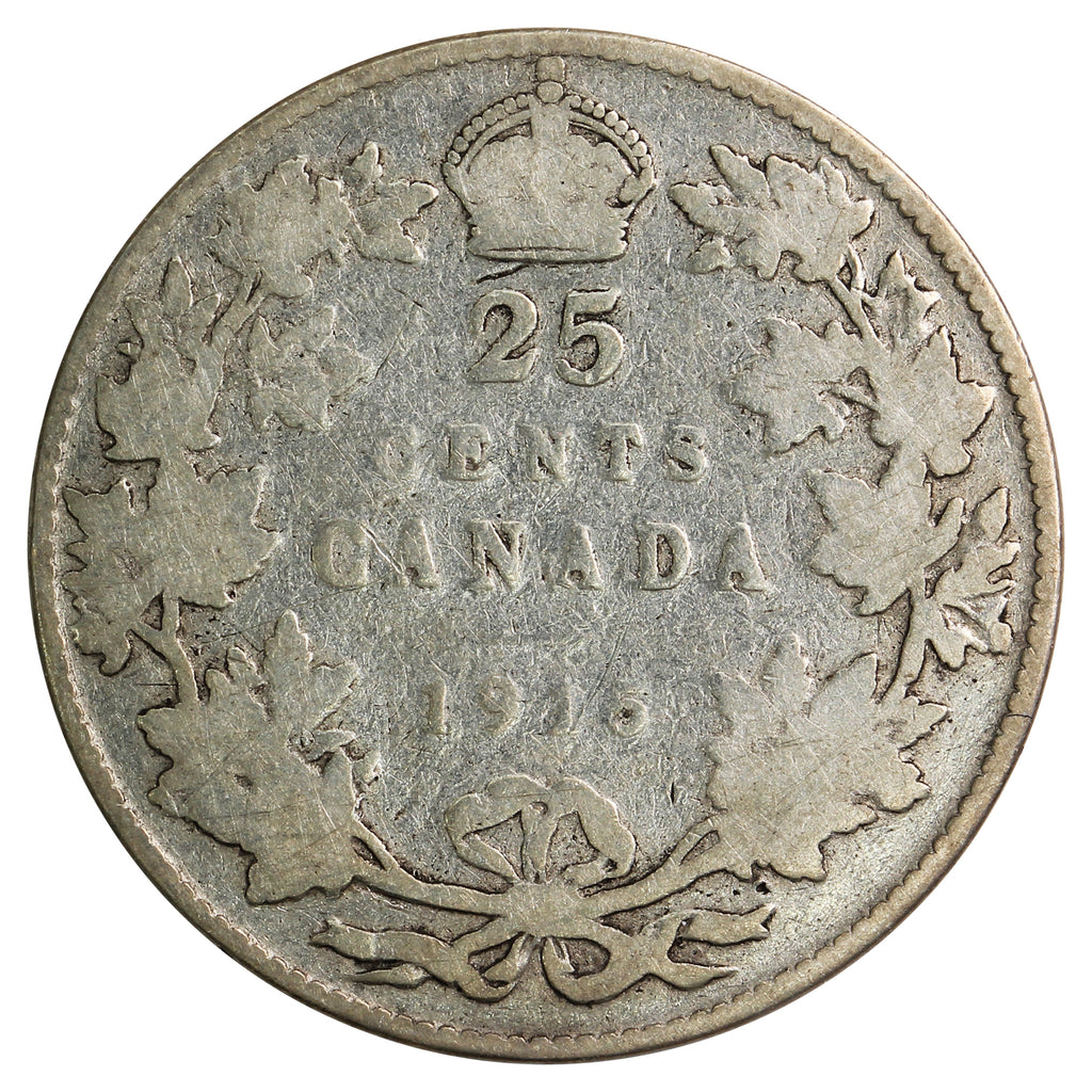 1915 Canada 25-cents About Good (AG3)