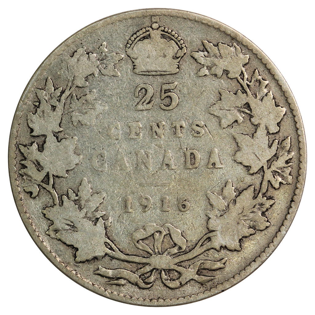 1916 Canada 25-cents Good (G4)