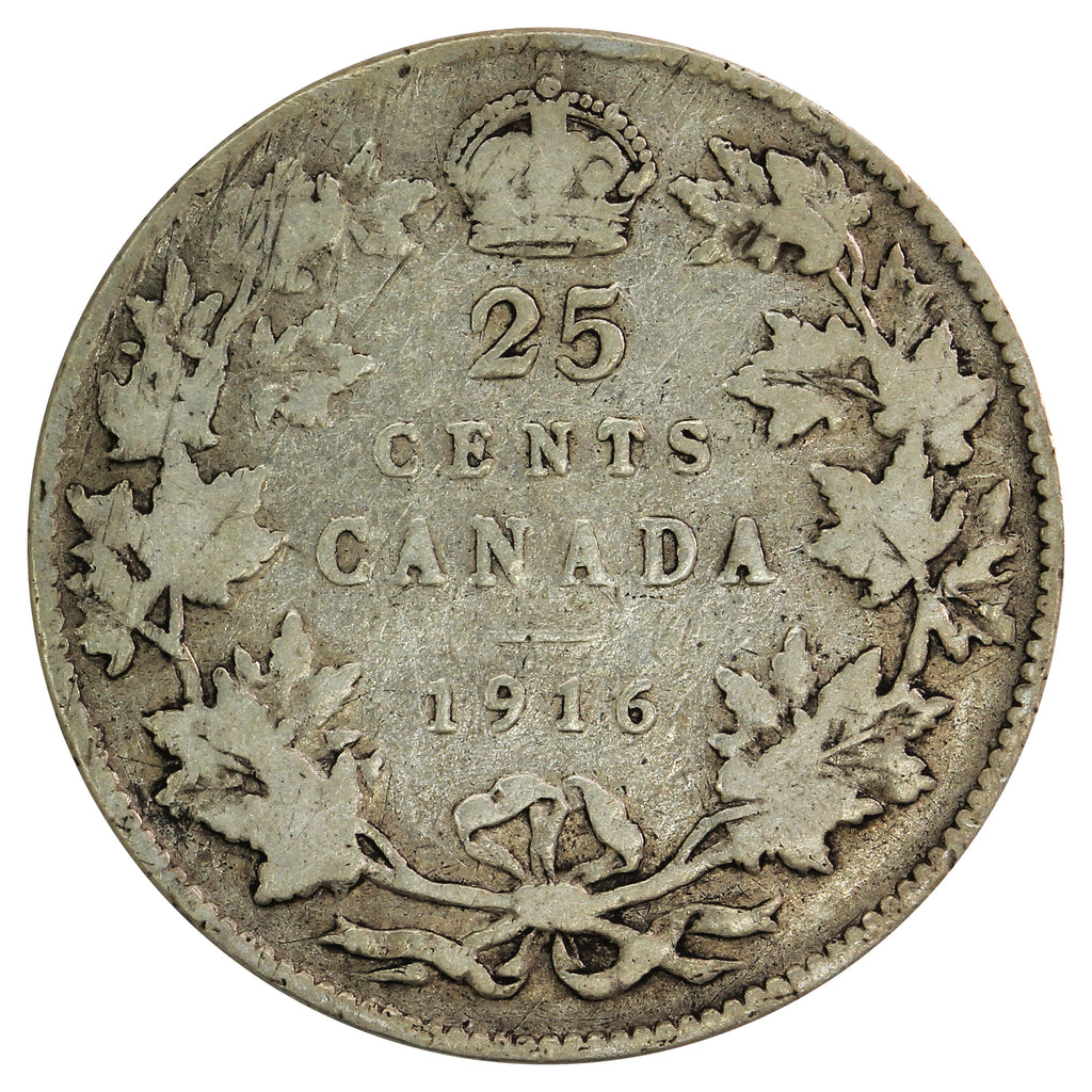 1916 Canada 25-cents G-VG (G6)