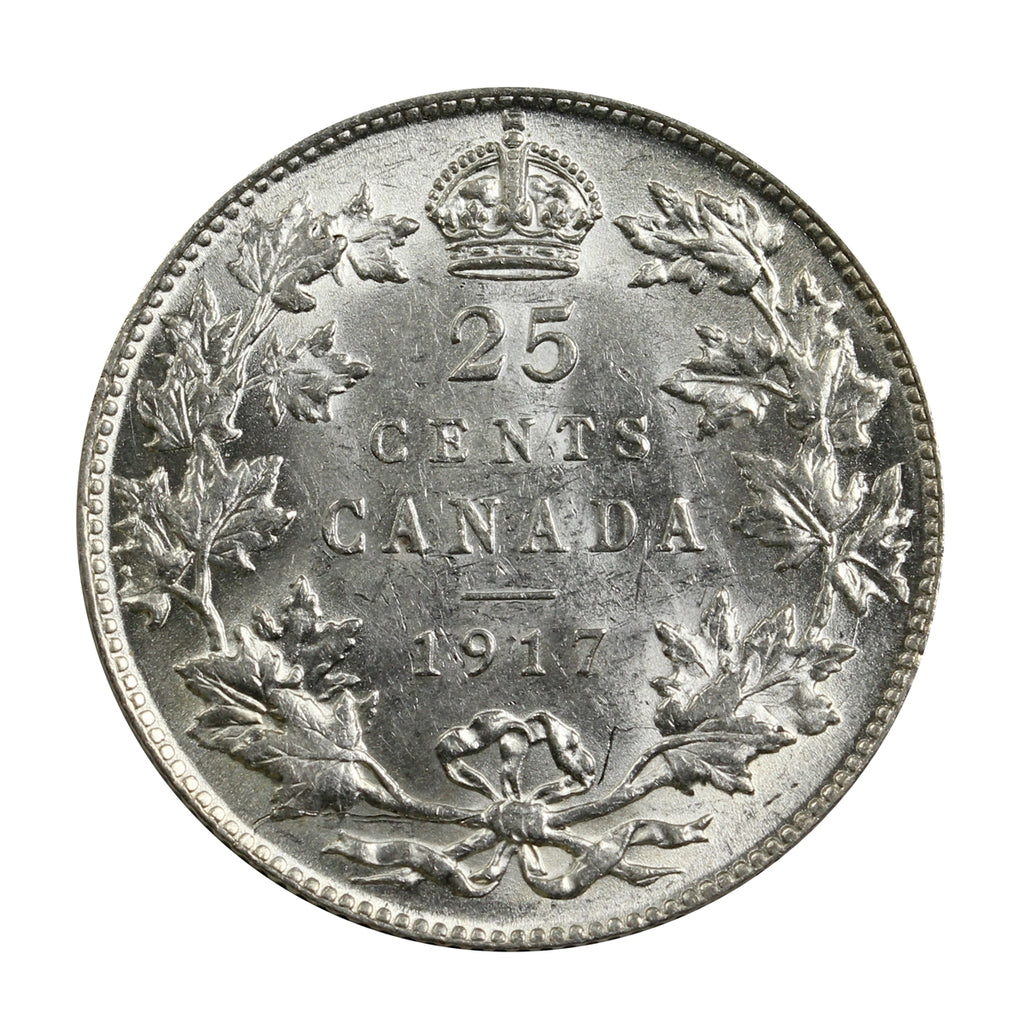 1917 Canada 25-cents AU-UNC (AU55) $