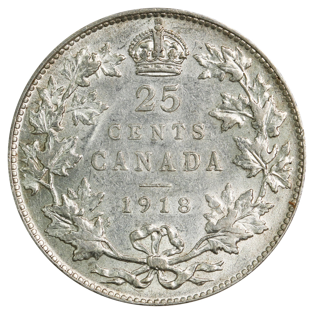 1918 Canada 25-cents VF-EF (VF30)