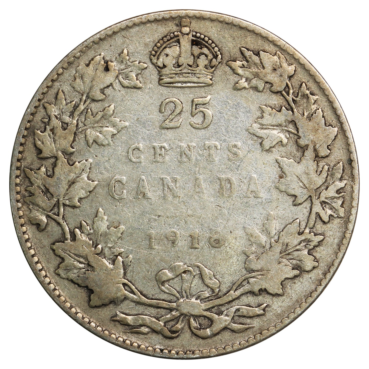 1918 Canada 25-cents VG-F (VG10)