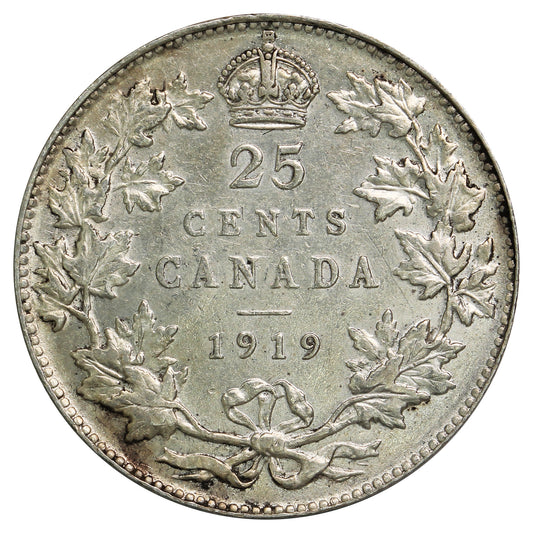 1919 Canada 25-cents Extra Fine (EF-40)