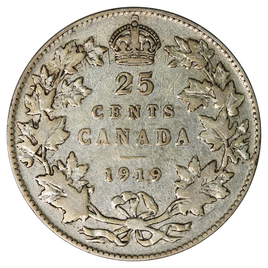 1919 Canada 25-cents Fine (F12)