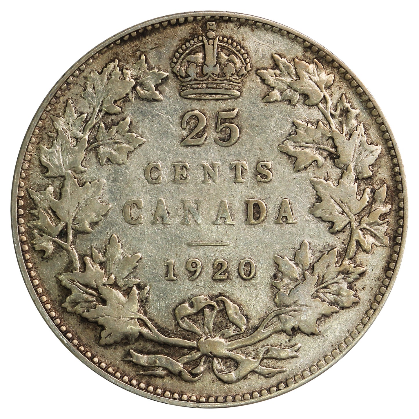 1920 Canada 25-cents F-VF (F15)