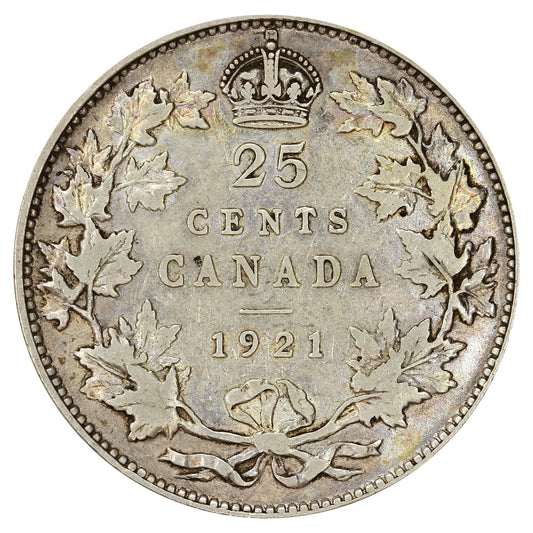 1921 Canada 25-cents Fine (F12)