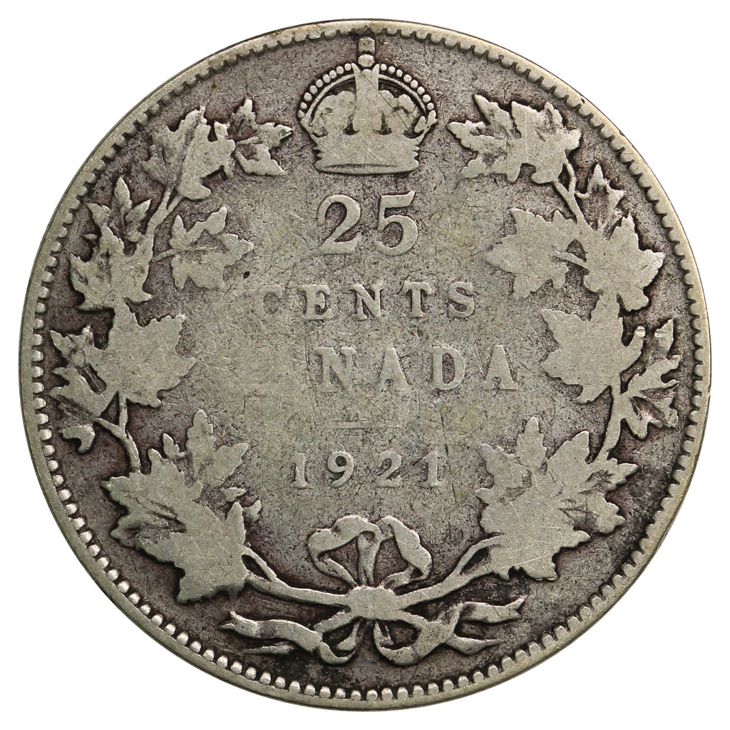1921 Canada 25-cents Good (G4)