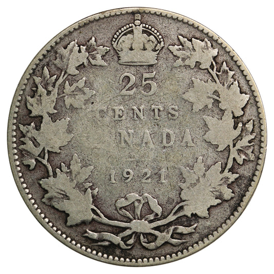 1921 Canada 25-cents Good (G4)