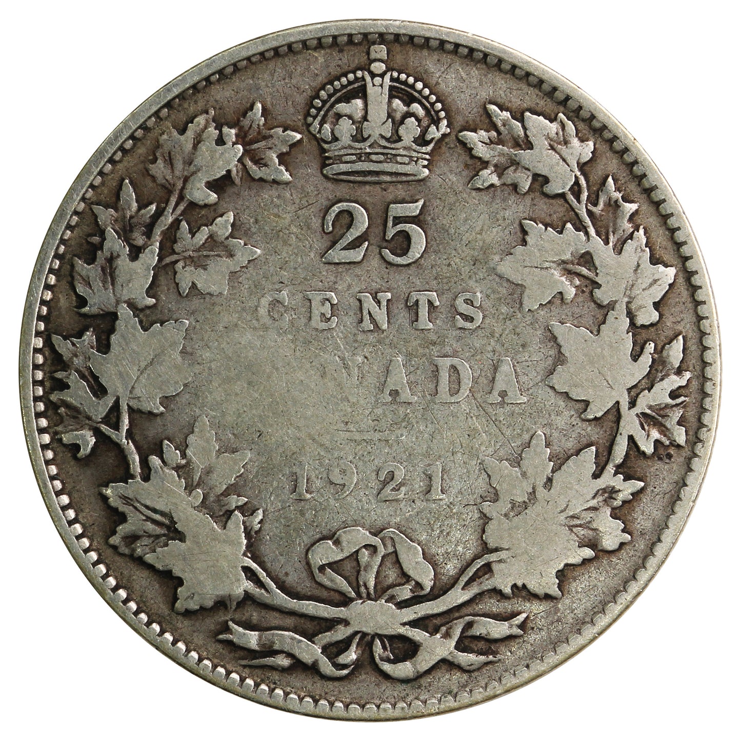 1921 Canada 25-cents G-VG (G6)