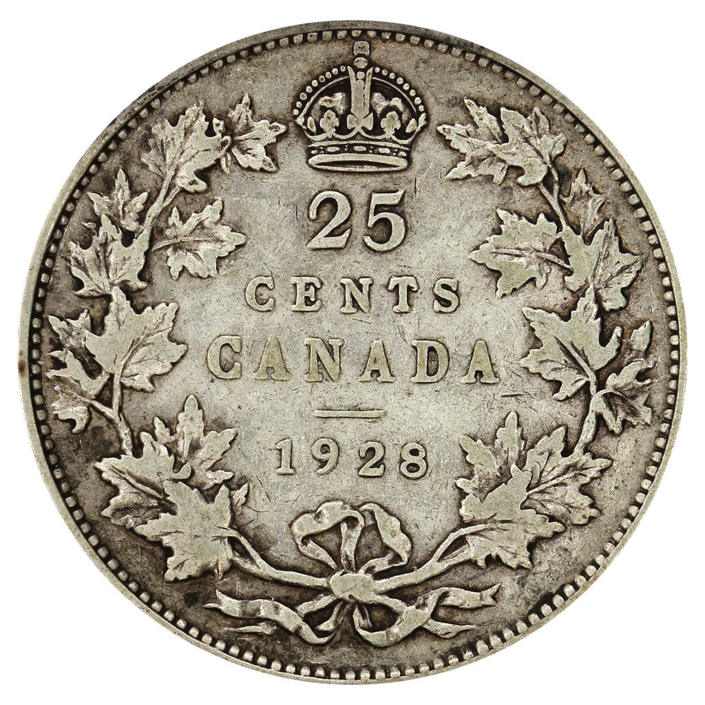 1928 Canada 25-cents F-VF (F15)