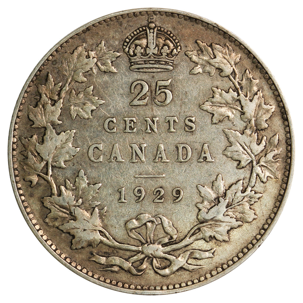 1929 Canada 25-cents F-VF (F15)
