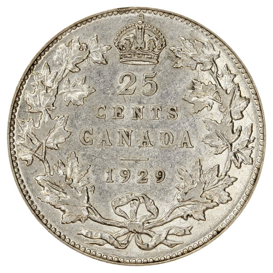 1929 Canada 25-cents VF-EF (VF30)