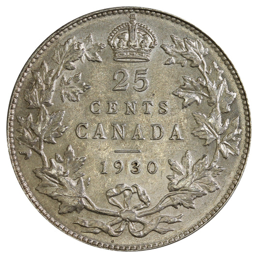 1930 Canada 25-cents AU-UNC (AU55) $