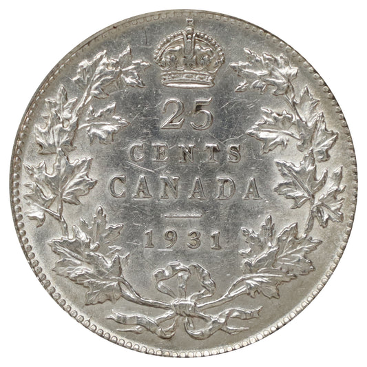 1931 Canada 25-cents AU-UNC (AU55) $