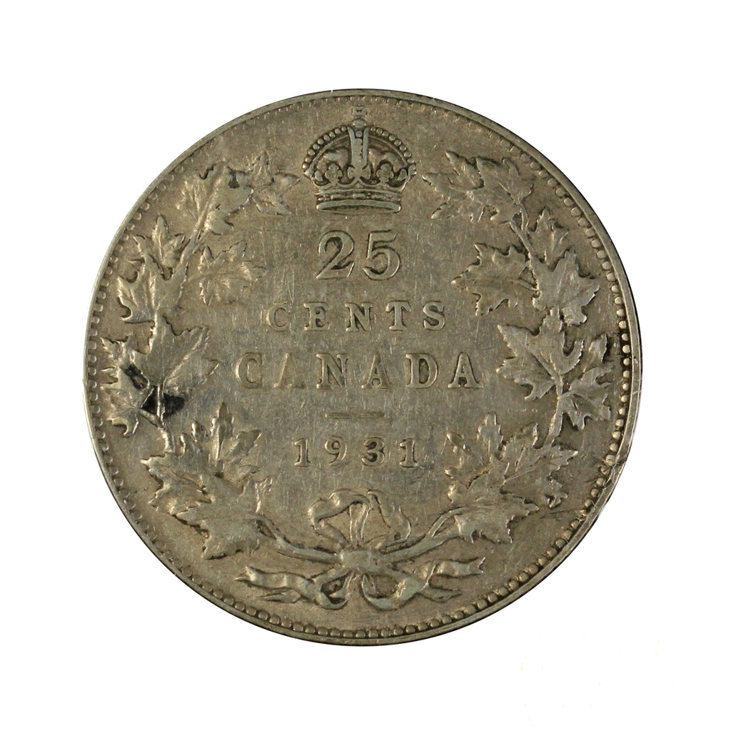 1931 Canada 25-cents F-VF (F15)