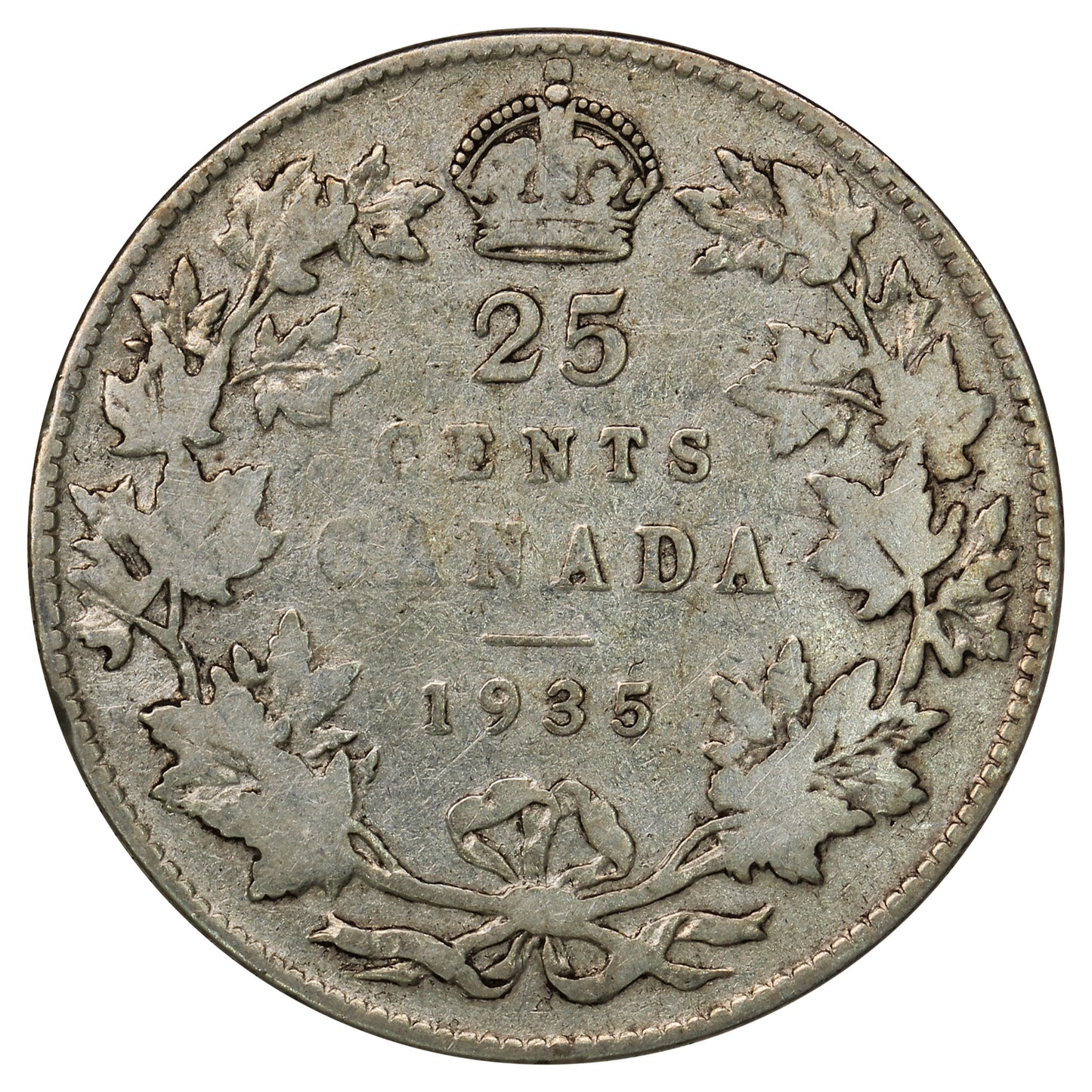 1935 Canada 25-cents G-VG (G6)