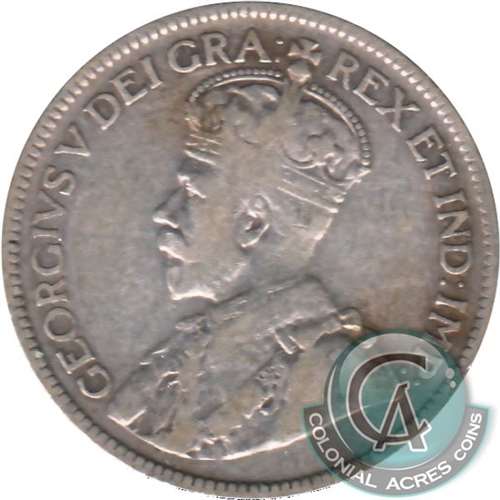 1936 Canada 25-cents Fine (F12)