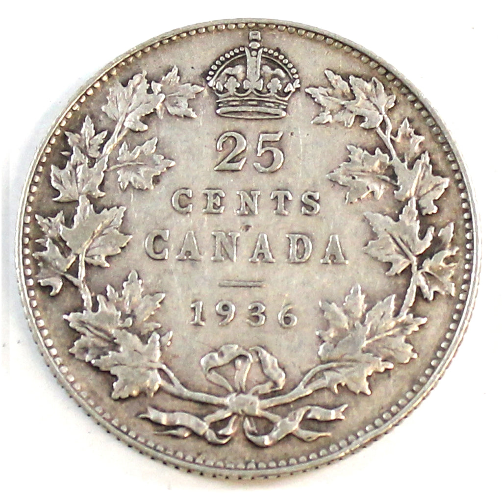 1936 Canada 25-cents Very Fine (VF20)