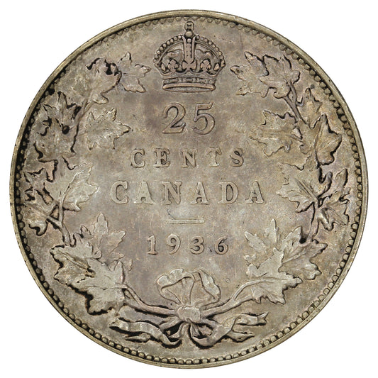 1936 Canada 25-cents VF-EF (VF30)