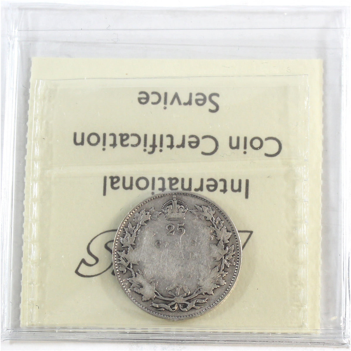 1936 Dot, Bar Canada 25-cents ICCS Certified G6