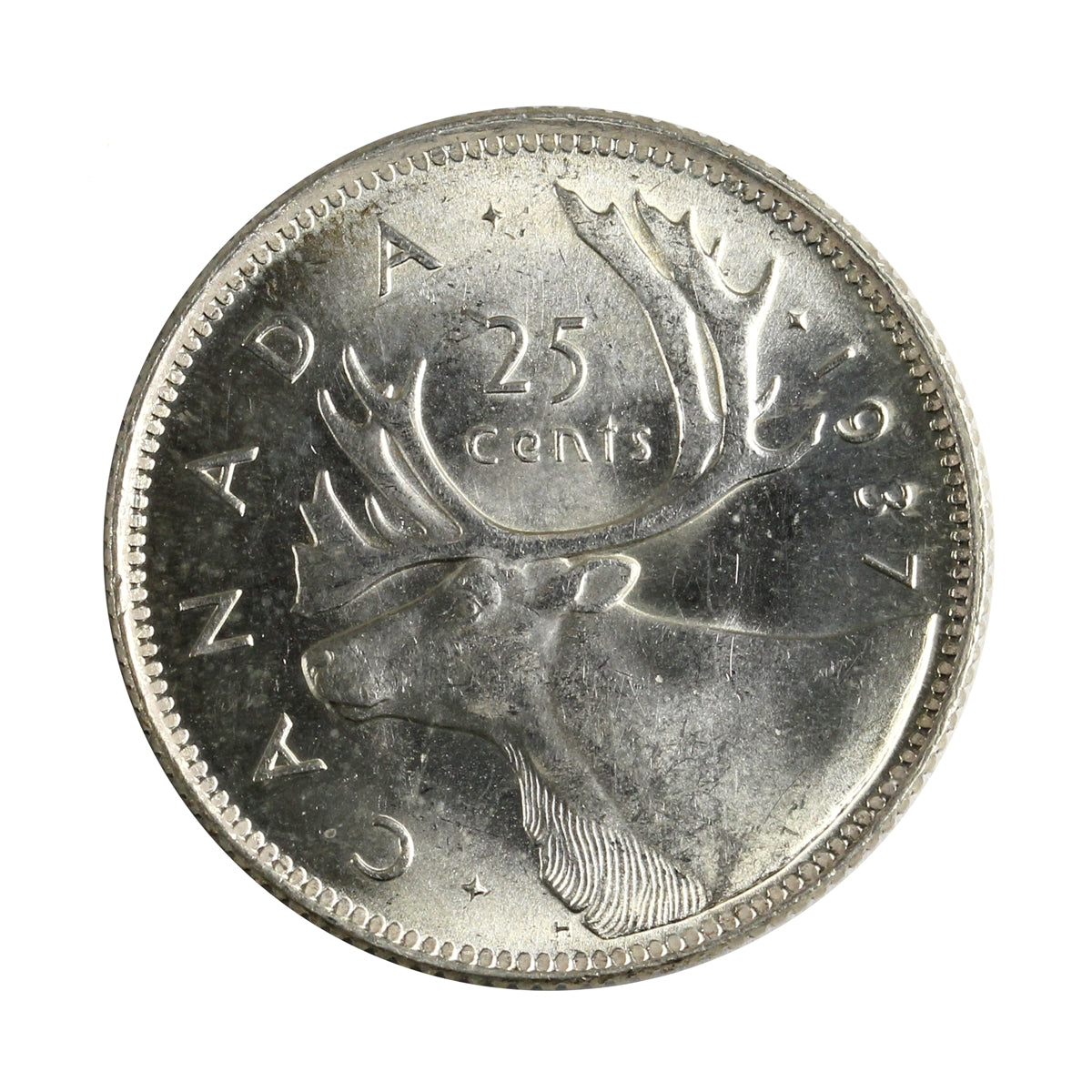1937 Canada 25-cents Choice Brilliant Uncirculated (MS64) $