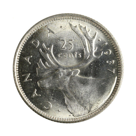 1937 Canada 25-cents Choice Brilliant Uncirculated (MS64) $